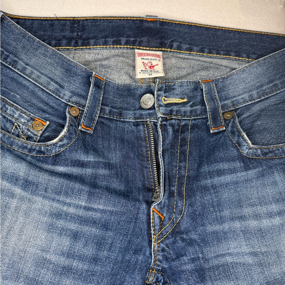 True Religion Blue Straight Men Jeans
